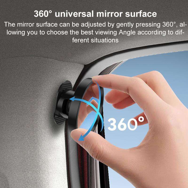 Car Rear Seat Blind Spot Wide-angle Auxiliary Mirror(Black)