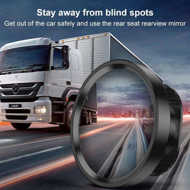 Car Rear Seat Blind Spot Wide-angle Auxiliary Mirror(Black)