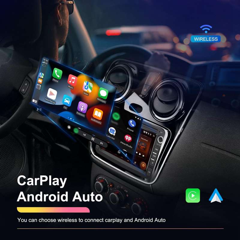 For Dacia Android 15 7 inch Wireless CarPlay Car Player Car Central Control Navigation Machine, Spec