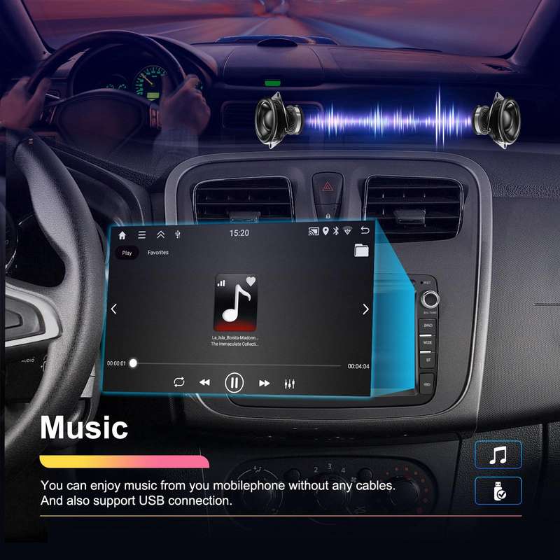For Dacia Android 15 7 inch Wireless CarPlay Car Player Car Central Control Navigation Machine, Spec