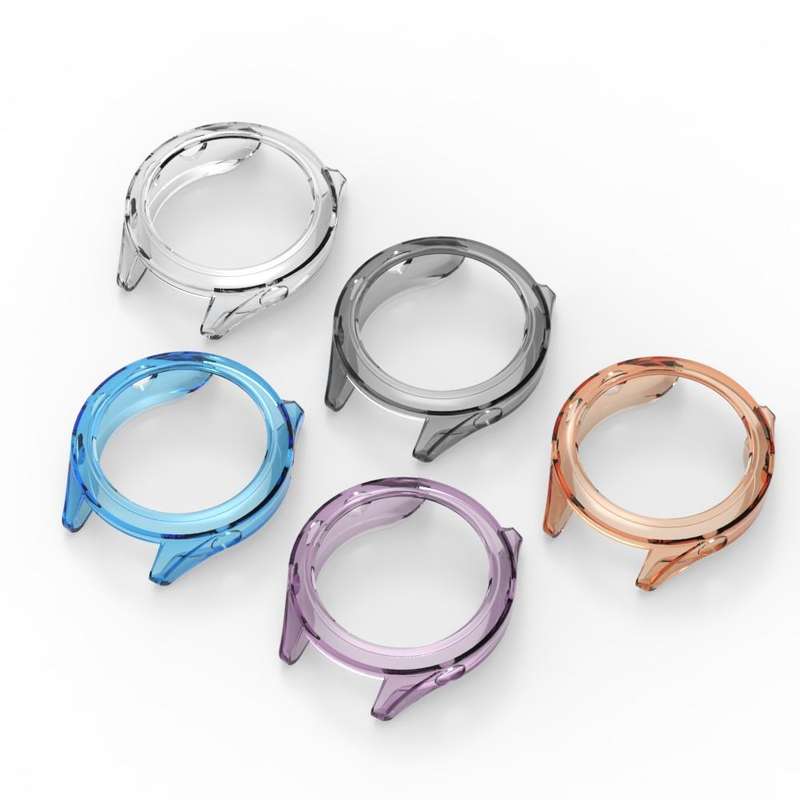 For Garmin Forerunner 970 Half Coverage Hollow TPU Watch Protective Cover(Transparent)