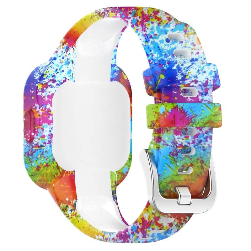 For GarminFit JR3 / Garmin Vivofit JR 3 xDfind Steel Buckle Printed Silicone Watch Band(Camouflage G