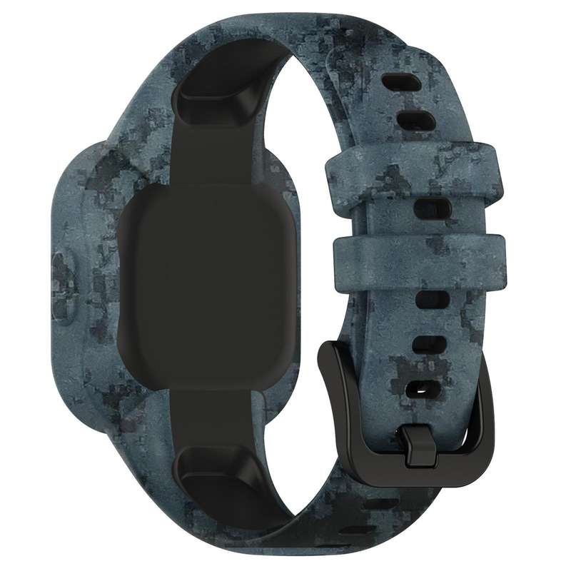 For GarminFit JR3 / Garmin Vivofit JR 3 xDfind Steel Buckle Printed Silicone Watch Band(Camouflage G