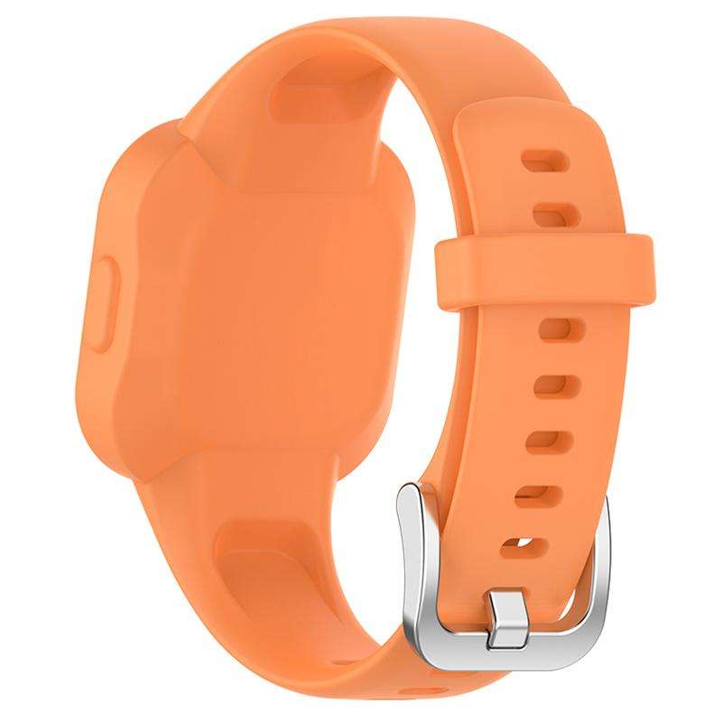 For GarminFit JR3 / Garmin Vivofit JR 3 xDfind Silver Steel Buckle Solid Color Silicone Watch Band(D