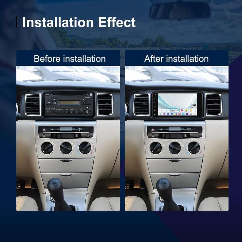 For Toyota COROLLA Android 15 7 inch Wireless CarPlay Car Player Car Central Control Navigation Mach