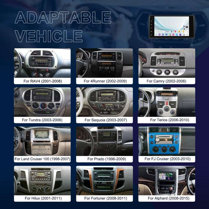For Toyota COROLLA Android 15 7 inch Wireless CarPlay Car Player Car Central Control Navigation Mach
