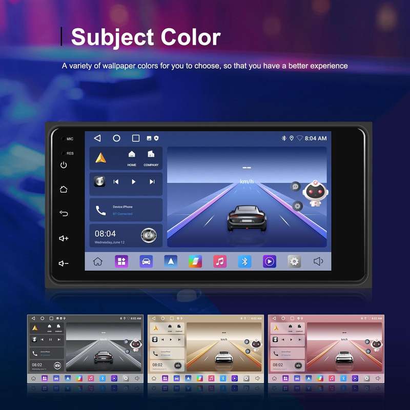 For Toyota COROLLA Android 15 7 inch Wireless CarPlay Car Player Car Central Control Navigation Mach