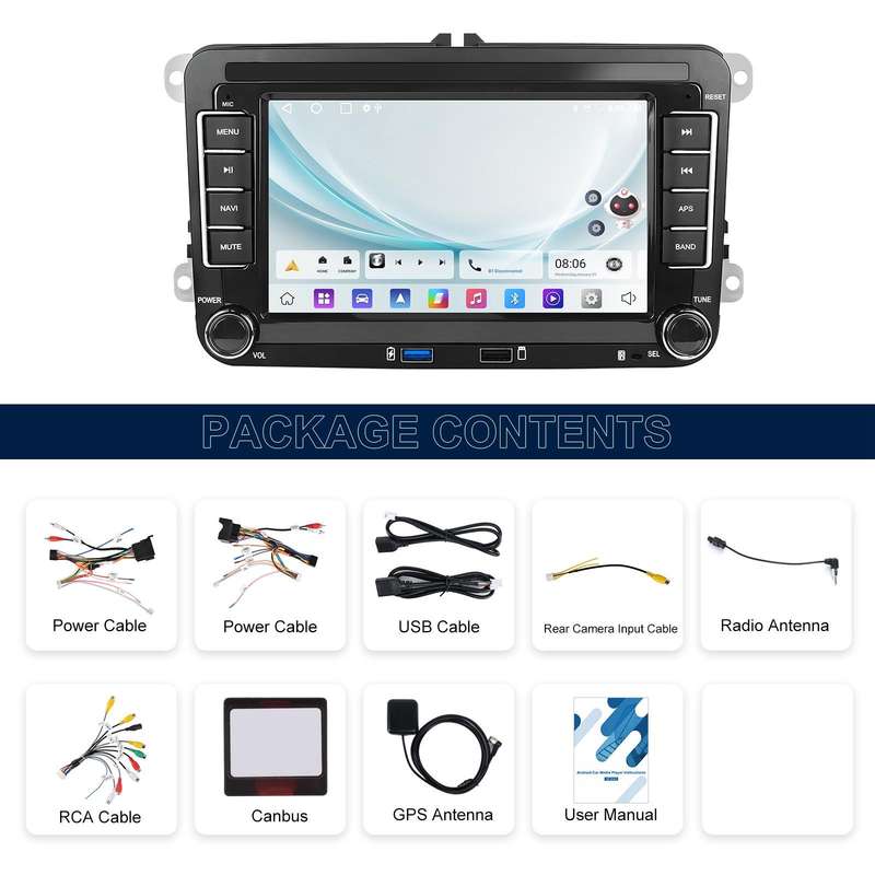 For Volkswagen Android 15 7 inch Horizontal Screen Car Player Car Central Control Navigation with Du