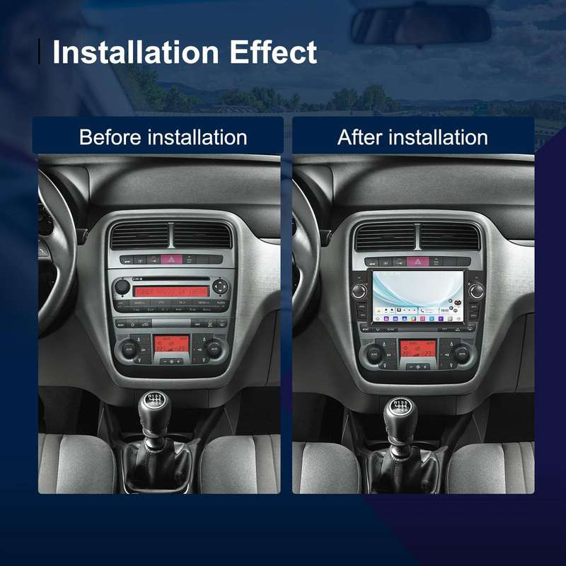 For Fiat Punto 2005-2009 Android 15 7 inch 2G+64G Car Central Control Audio Video Navigation, Specif