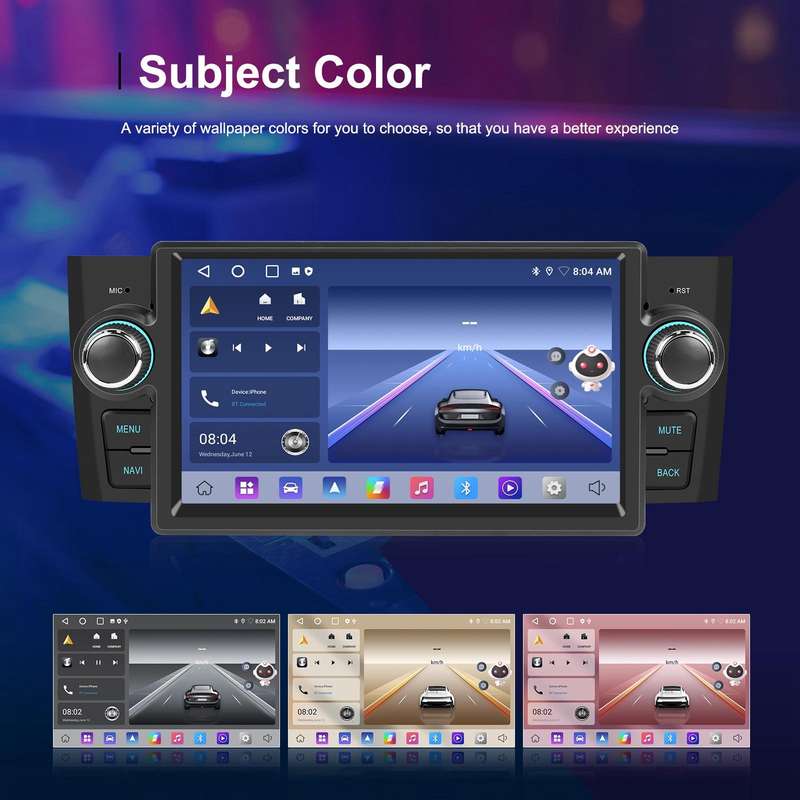 For Fiat Punto 2005-2009 Android 15 7 inch 2G+64G Car Central Control Audio Video Navigation, Specif