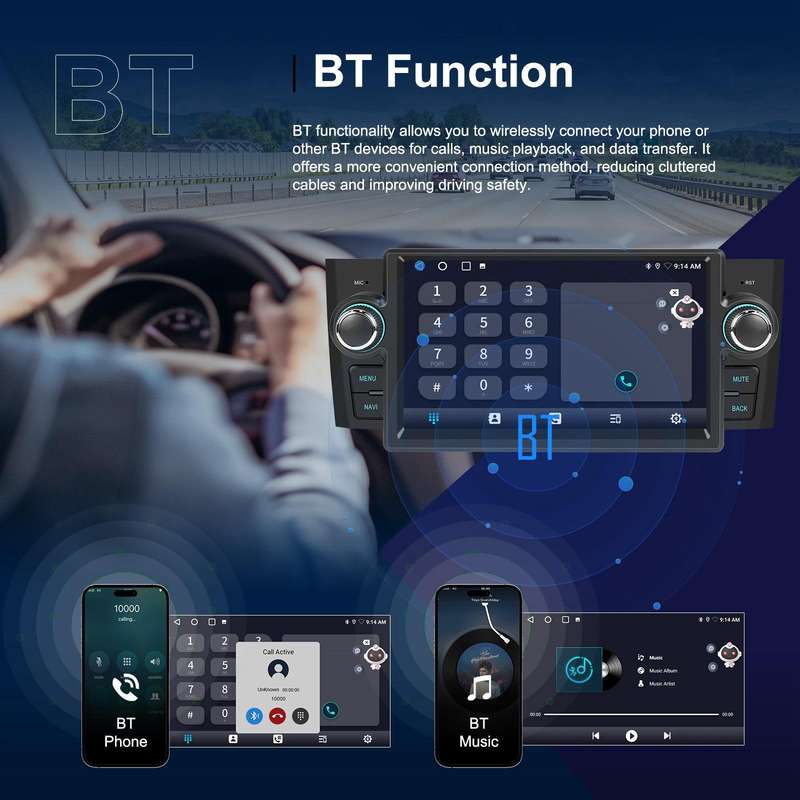 For Fiat Punto 2005-2009 Android 15 7 inch 2G+64G Car Central Control Audio Video Navigation, Specif