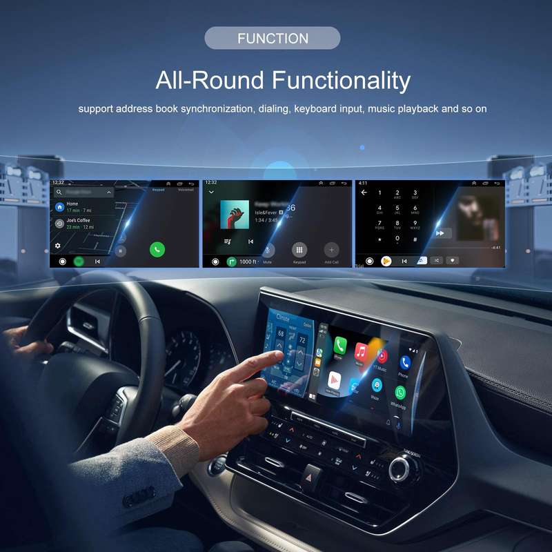 Car CarPlay and Android Auto Wired to Wireless Smart Box USB Adapter(Black)