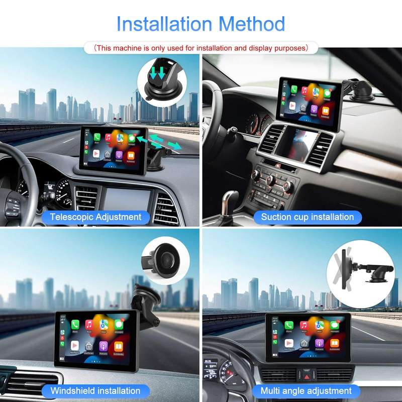 7 inch Android 15 2G+32G Car Reversing Display Monitor Screen Without Rear View Camera WiFi Version(
