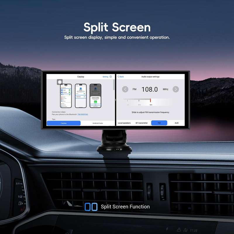 7 inch Android 15 2G+32G Car Reversing Display Monitor Screen Without Rear View Camera WiFi Version(