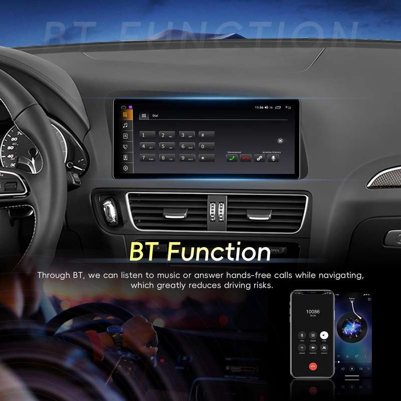 For Audi Q5 2009-2019 Android 15 10.33 inch 2G+64G Car Central Control Audio Video Navigation, Speci