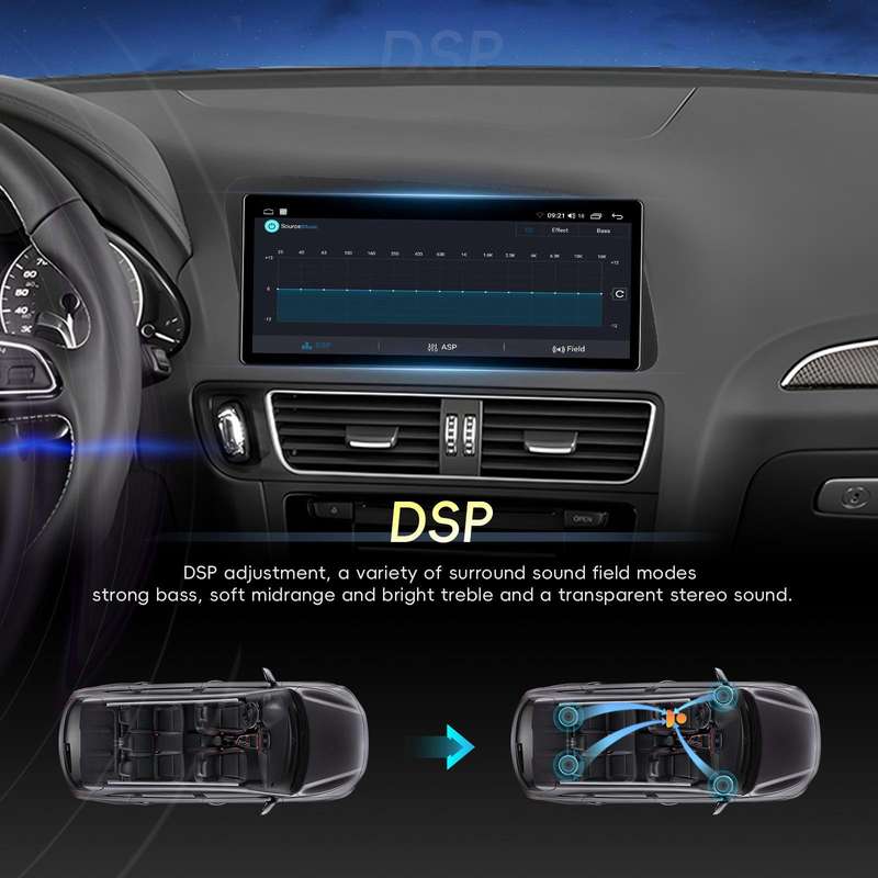 For Audi Q5 2009-2019 Android 15 10.33 inch 2G+64G Car Central Control Audio Video Navigation, Speci