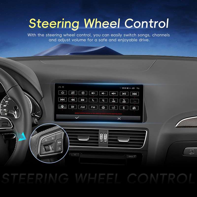 For Audi Q5 2009-2019 Android 15 10.33 inch 2G+64G Car Central Control Audio Video Navigation, Speci