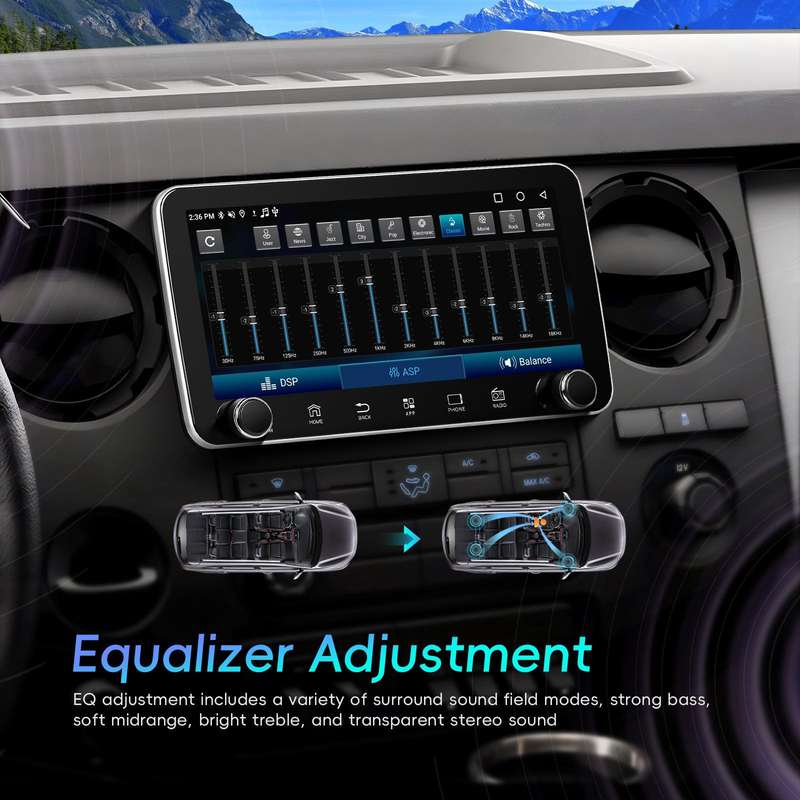 10.36 inch Screen Android 15 Car CarPlay Navigation Integrated Machine with Dual Knob, Specification
