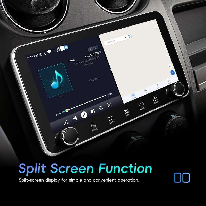 10.36 inch Screen Android 15 Car CarPlay Navigation Integrated Machine with Dual Knob, Specification