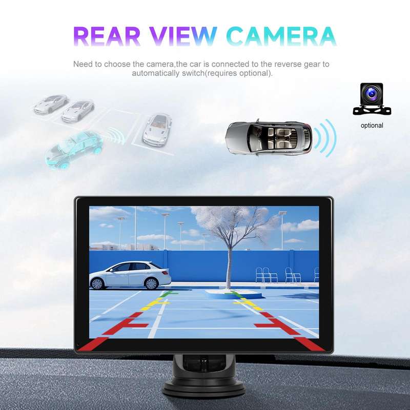 9 inch Car Wireless CarPlay and Android Auto Car HD Navigation Display, Specification:Standard