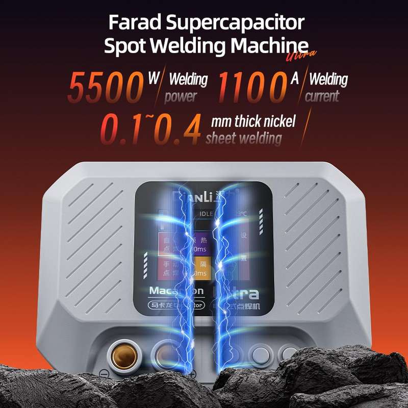 Qianli Macaron Ultra Capacitive Battery Spot Welding Machine for 0.1-0.4mm Thick Nickel Sheet, Plug: