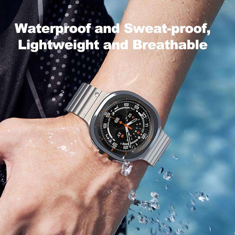 For Samsung Galaxy Watch 7 / 6 / 5 / FE 20mm xDfind One-bead Bamboo Solid Stainless Steel Watch Band