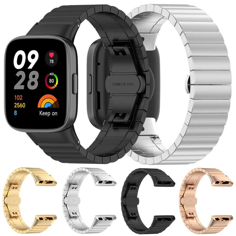 For Redmi Watch 3 Active / Lite 20mm xDfind One-bead Bamboo Solid Stainless Steel Watch Band(Silver)