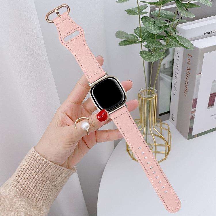 For Fitbit Versa 3 / 4 / Sense 2 Classic Buckle Genuine Leather Watch Band(Chocolate Color)