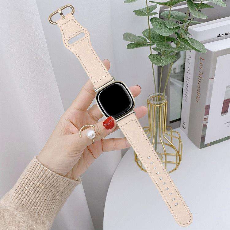For Fitbit Versa 3 / 4 / Sense 2 Classic Buckle Genuine Leather Watch Band(Chocolate Color)