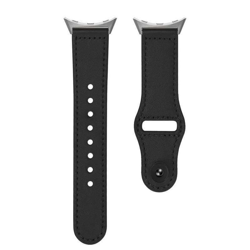 For Google Pixel Watch 3 45mm Reverse Buckle Genuine Leather Watch Band(Light Grey)