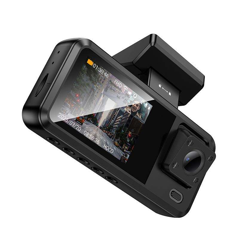 hoco DV15 2 inch Screen Display Three-way Driving Recorder(Black)