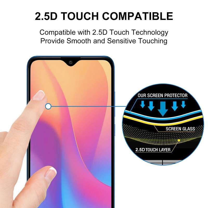 For Xiaomi Redmi 8 / Redmi 8a / Redmi 8a Pro / Redmi 8a Dual Full Glue Full Screen Tempered Glass Fi