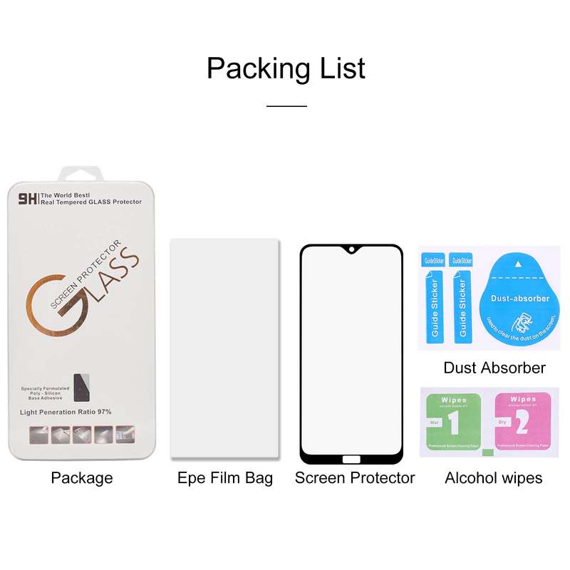 For Xiaomi Redmi 8 / Redmi 8a / Redmi 8a Pro / Redmi 8a Dual Full Glue Full Screen Tempered Glass Fi