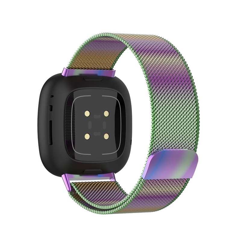 For Fitbit Versa 3 / Fitbit Magnetic Milano Watch Band, Size:Small Code(Rose Pink)