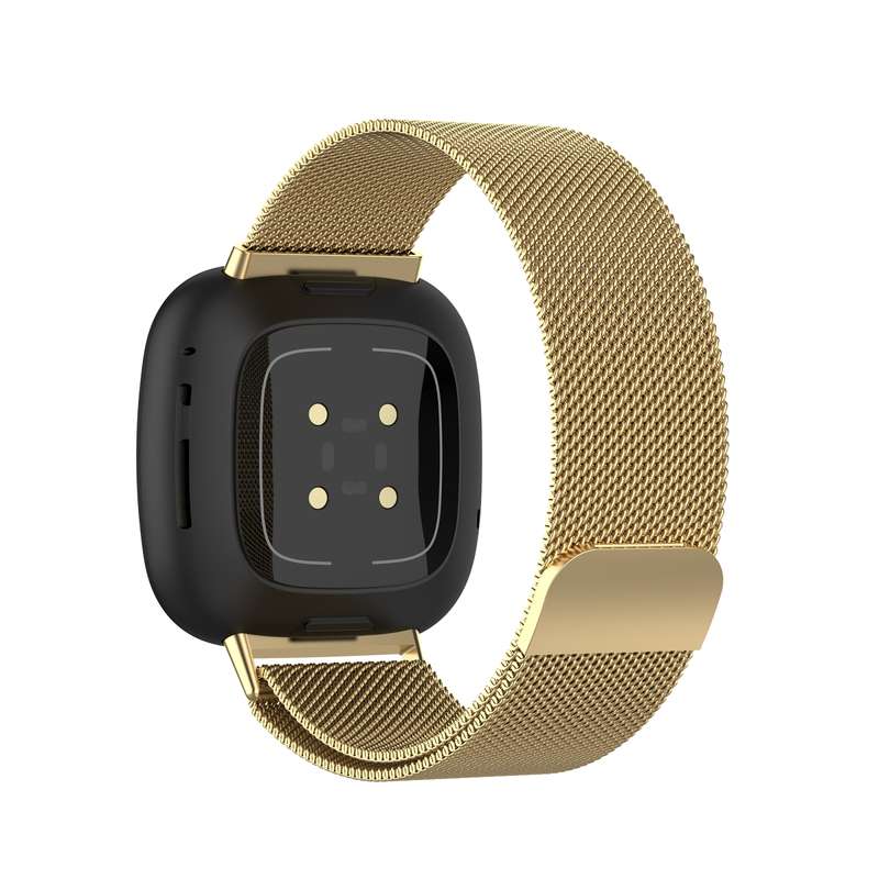 For Fitbit Versa 3 / Fitbit Magnetic Milano Watch Band, Size:Small Code(Rose Pink)