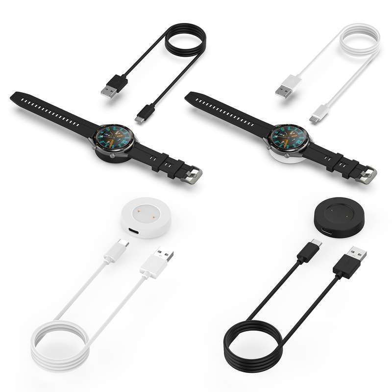 For Huawei Honor Watch GS Pro Smart Watch Portable Split Charger USB Charging Cable, Length:1m(White