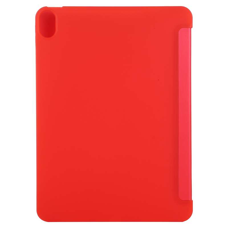For iPad Air 2022 / 2020 10.9 Silicone 3-Folding Full Coverage Leather Case(Dark Blue)