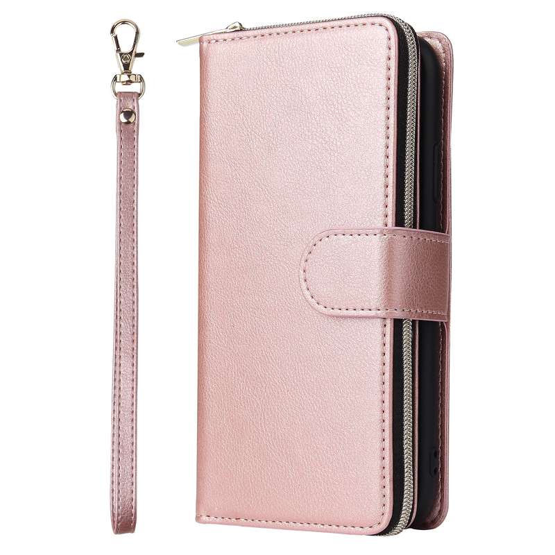 For iPhone 11 Pro Max Zipper Wallet Bag Horizontal Flip PU Leather Case with Holder & 9 Card Slots &