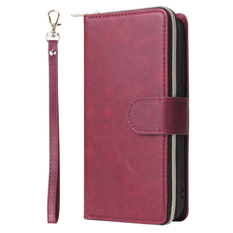 For iPhone 11 Pro Max Zipper Wallet Bag Horizontal Flip PU Leather Case with Holder & 9 Card Slots &