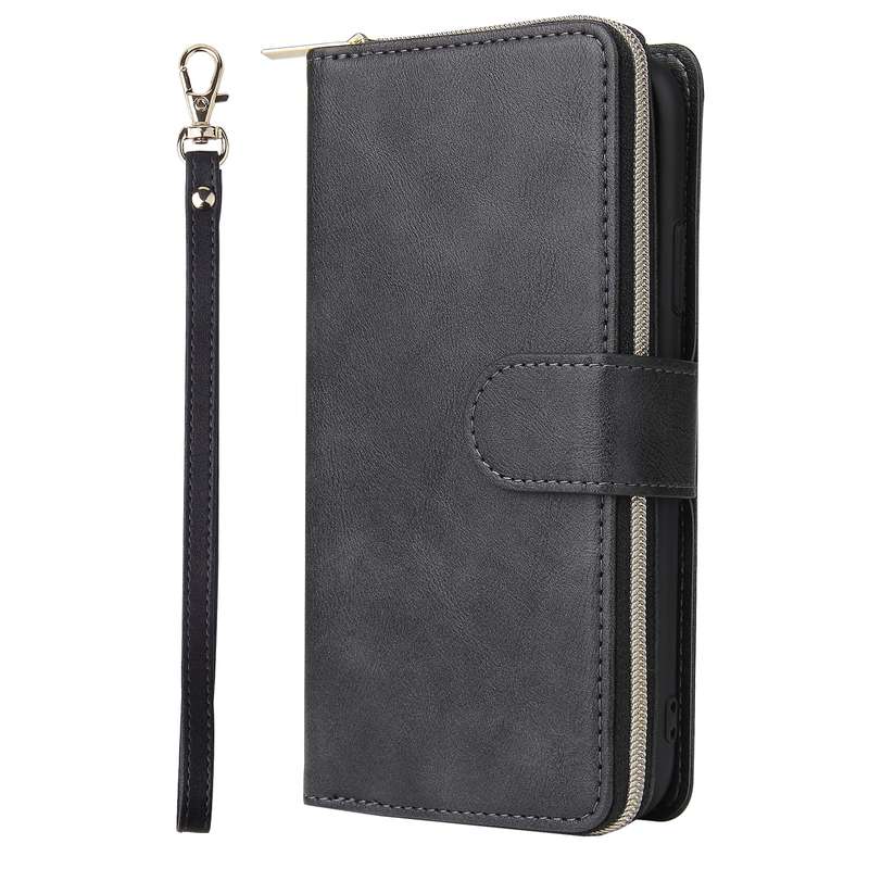 For iPhone 11 Pro Max Zipper Wallet Bag Horizontal Flip PU Leather Case with Holder & 9 Card Slots &