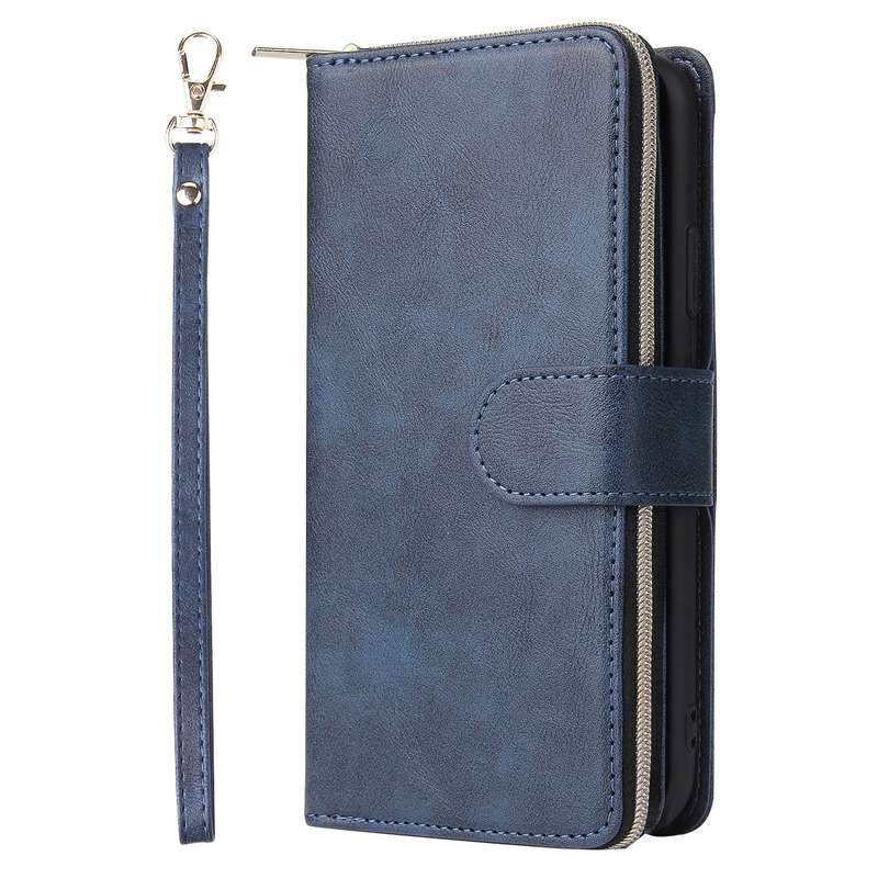 For iPhone 11 Pro Max Zipper Wallet Bag Horizontal Flip PU Leather Case with Holder & 9 Card Slots &