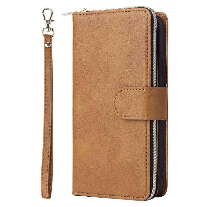 For iPhone 11 Pro Max Zipper Wallet Bag Horizontal Flip PU Leather Case with Holder & 9 Card Slots &