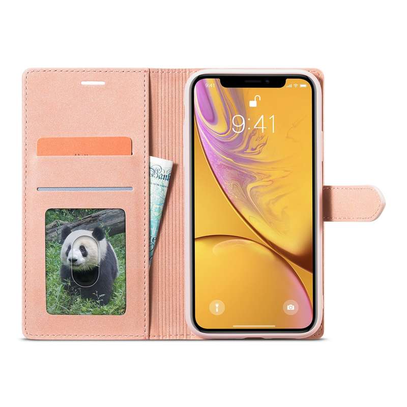 For iPhone XR Forwenw F1 Series Matte Strong Magnetism Horizontal Flip Leather Case with Holder & Ca