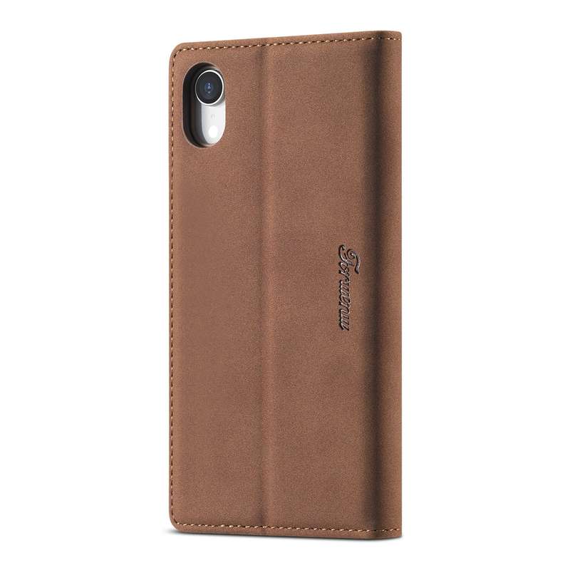 For iPhone XR Forwenw F1 Series Matte Strong Magnetism Horizontal Flip Leather Case with Holder & Ca