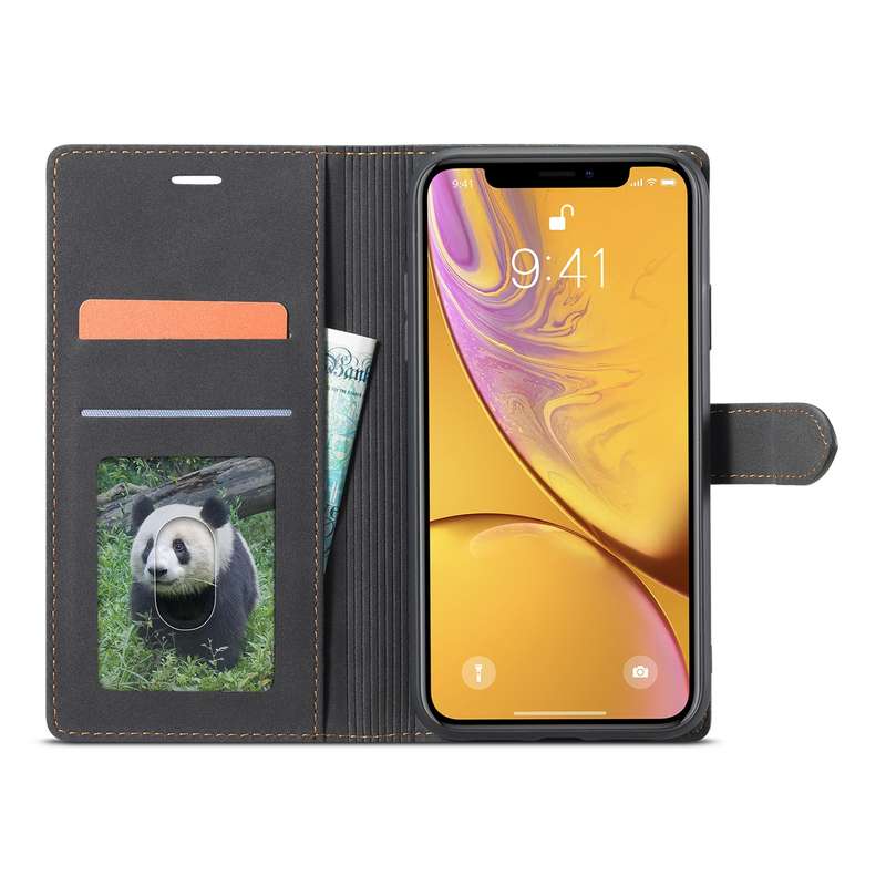 For iPhone XR Forwenw F1 Series Matte Strong Magnetism Horizontal Flip Leather Case with Holder & Ca