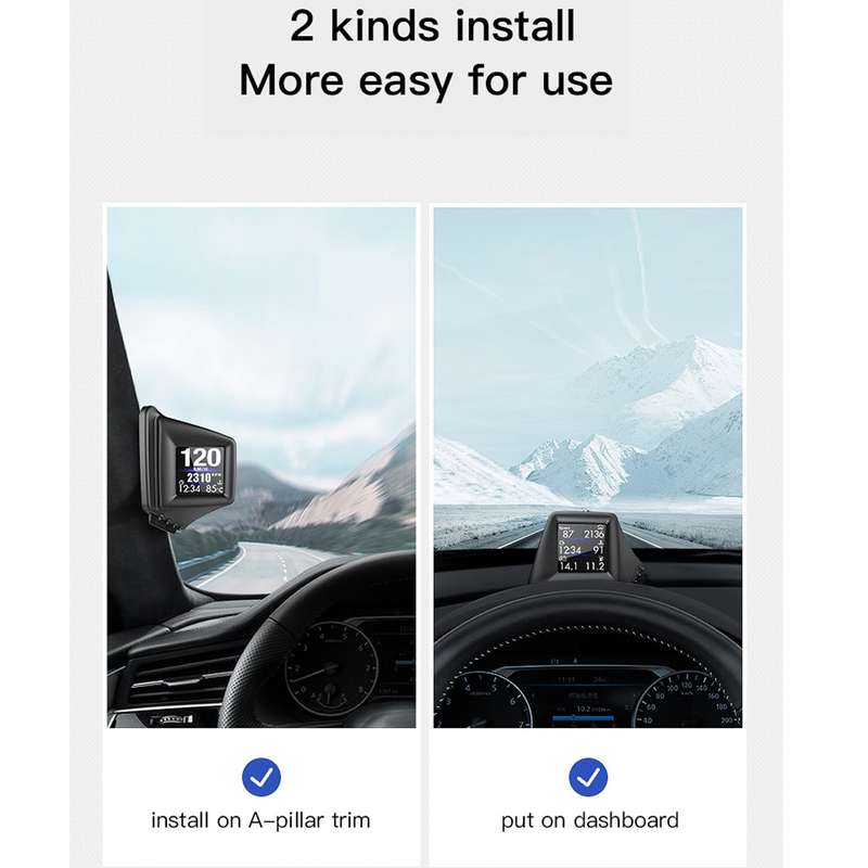 AP-1 Car HUD Head-up Display OBD GPS Driving Computer Code Table