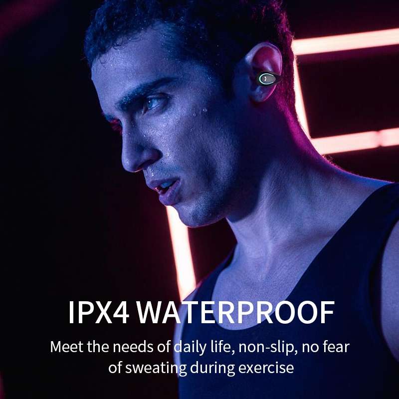 YX08 Ultra-light Ear-hook Wireless V5.0 Bluetooth Earphones Ear Clip Stereo Bluetooth Headset with M