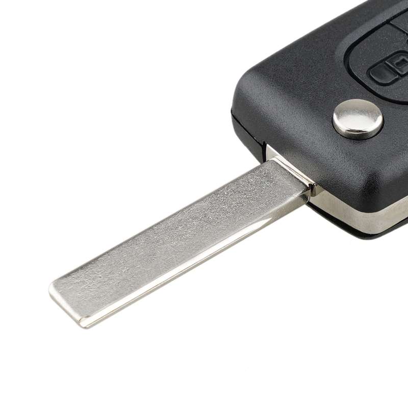 Car 3-button Folding Key Shell Remote Control Case with Slot without Holder for Peugeot / Citroen