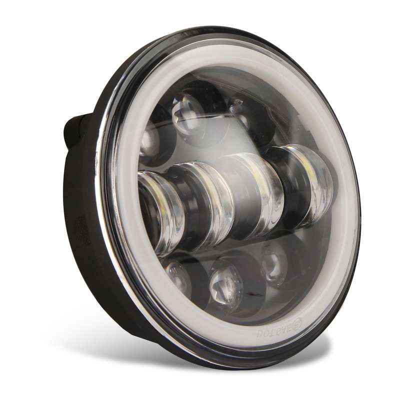 EagleVision DC9-30V 35W 6000K 4000LM 5.75 inch Round Motorcycle 6LEDs Headlight with Angel Eye for H