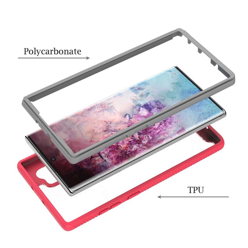 For Samsung Galaxy Note 10 Plus Starry Sky Solid Color Series Shockproof PC + TPU Protective Case(Bl
